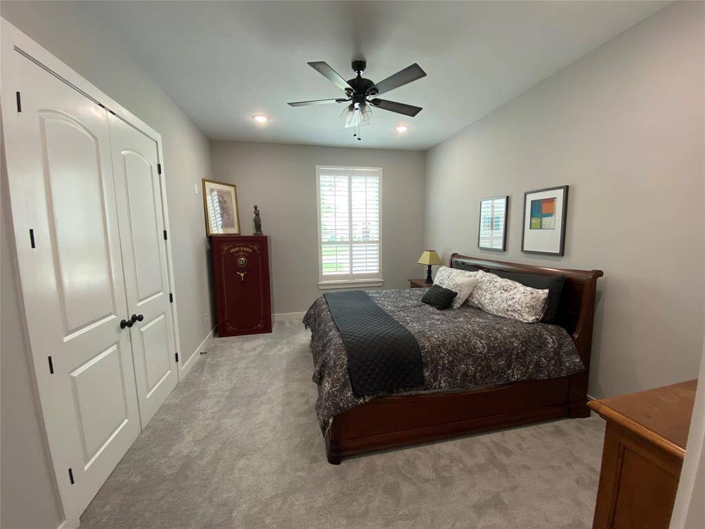 Guest bedrock #3 fits king bed, offers large closet and plantation shutters