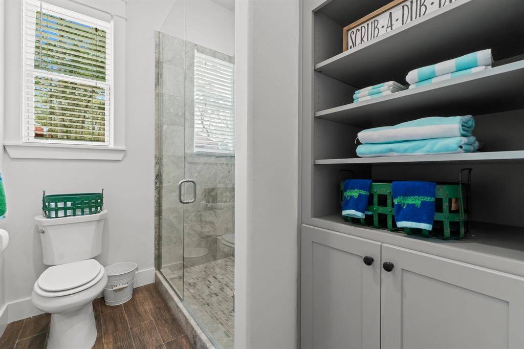 toilet and shower area off of the jack and jill bath!