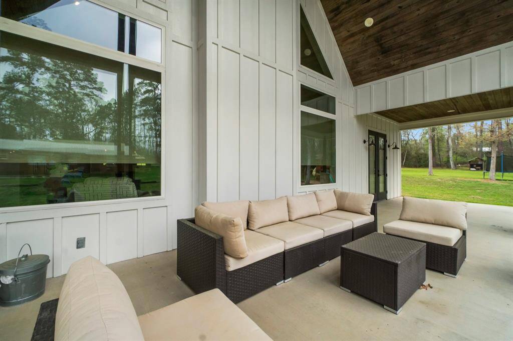 vaulted back porch with tongue and groove ceilings!
