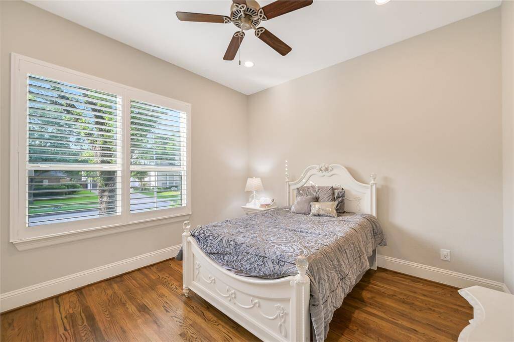 A seondary bedroom is tucked away at the front of the home on the first floor.