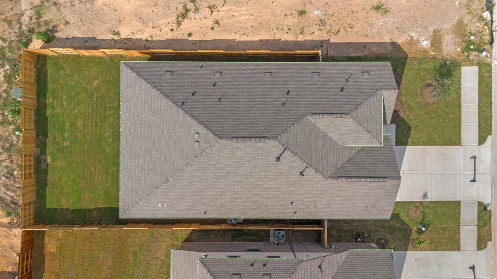 This aerial view of your home shows the amazing view of your lot.
