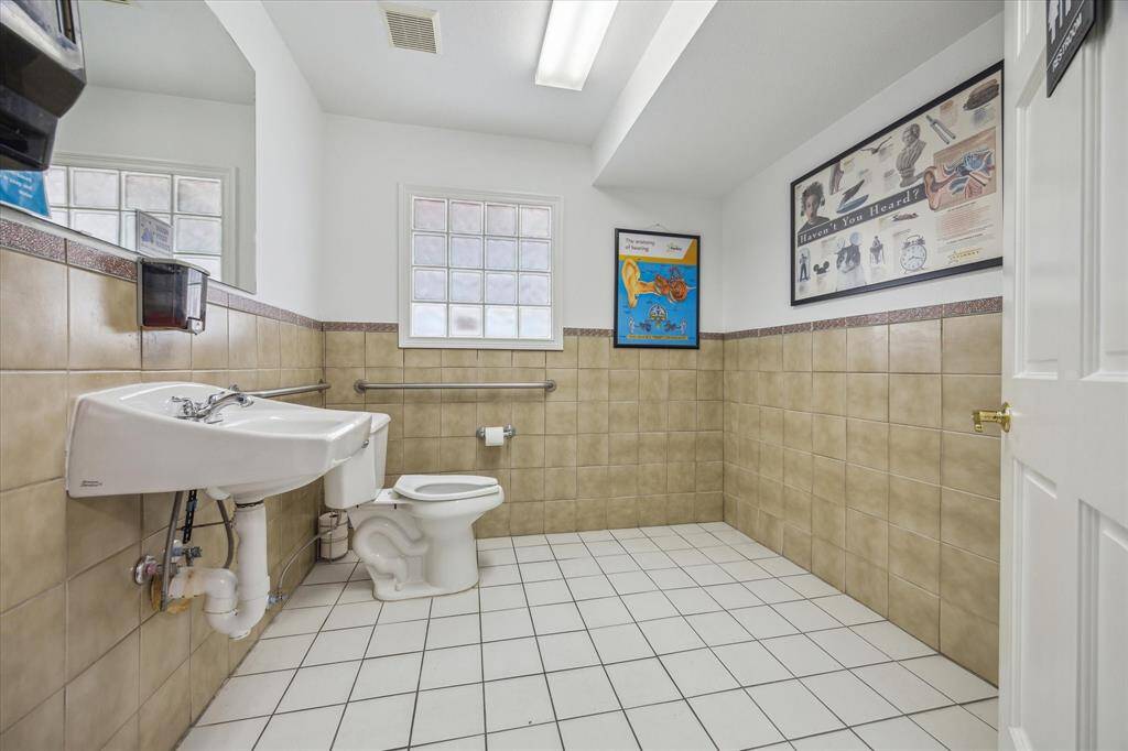 One of the two downstairs bathrooms