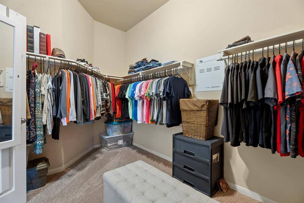 Large walk in closet in primary bedroom!