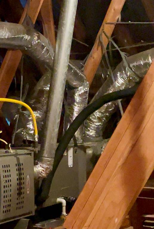 New AC ductwork and pipe jacks.