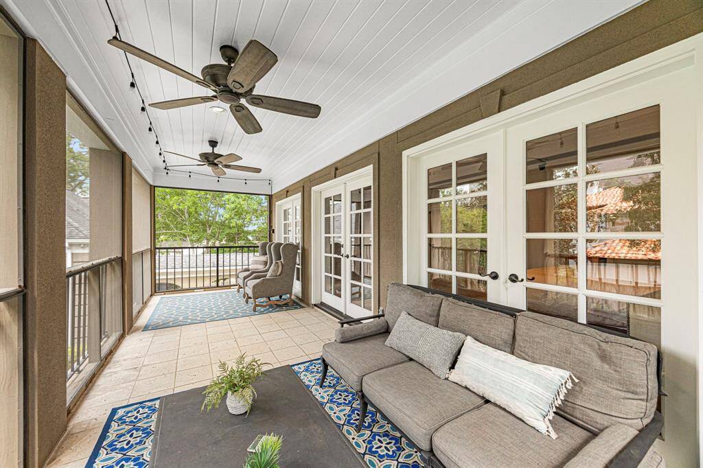 Screened porch off of the primary bedroom.