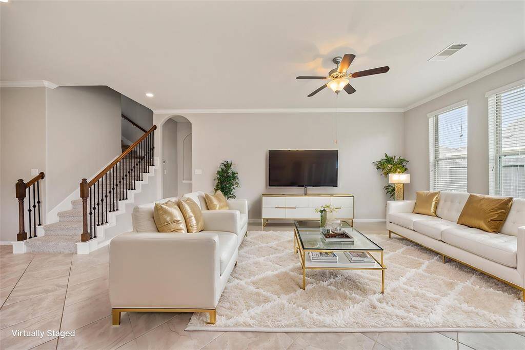 staged photo of living room