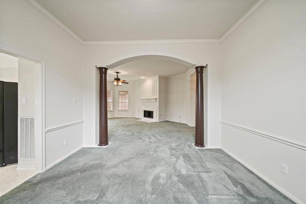 The dining area is positioned to maximize space and comfort - makes it ideal for intimate family dinners or hosting gatherings.
