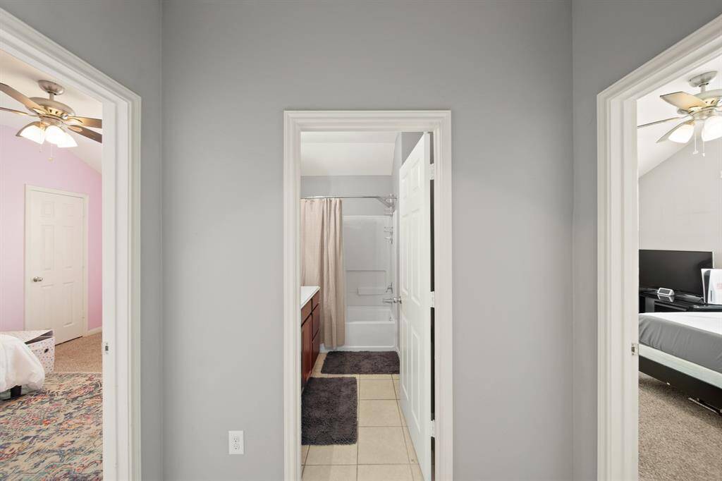 Each Secondary Bedroom Just Steps Away from the Hall Bathroom.