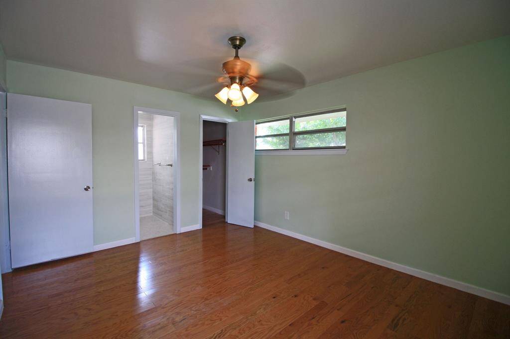 Master bedroom with half bathroom