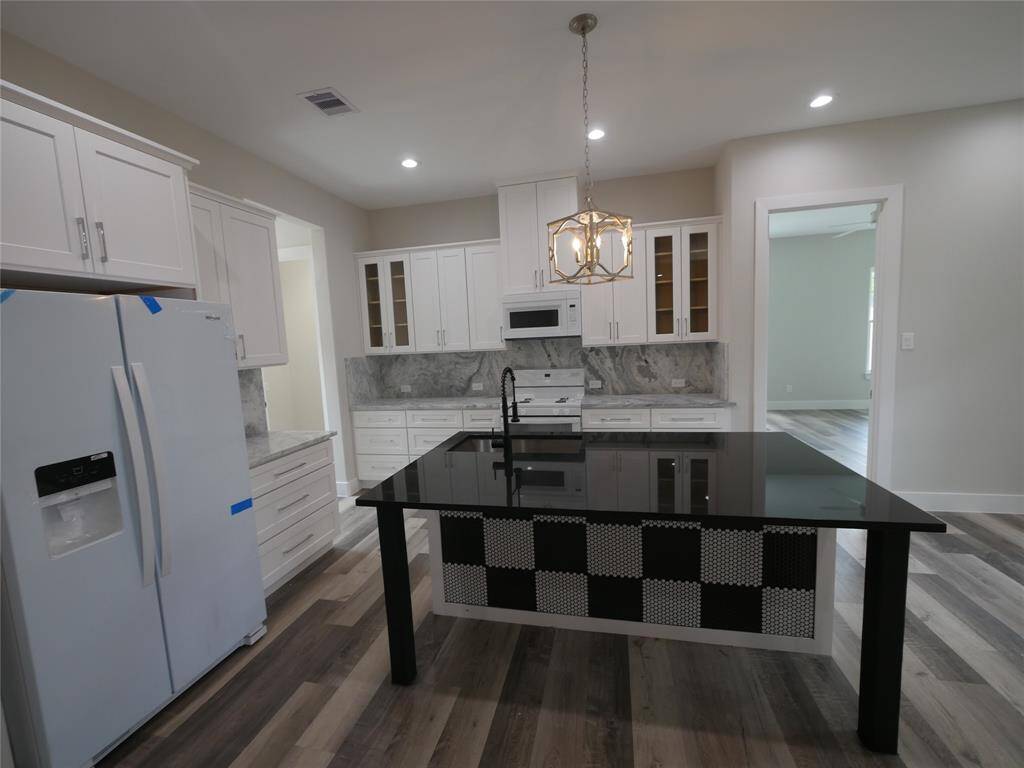 Modern kitchen with huge island