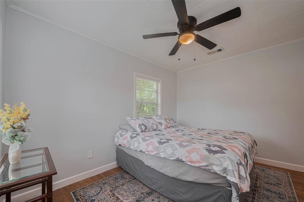 Guest bedroom has a dedicated bathroom.
