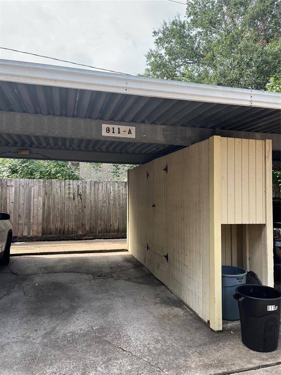 Your assigned covered parking space also has added storage for your use.