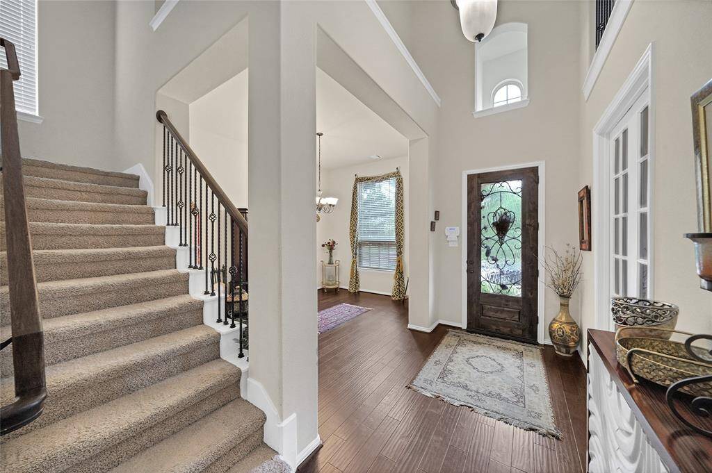 Natural sunlight pooling into this fabulous foyer area