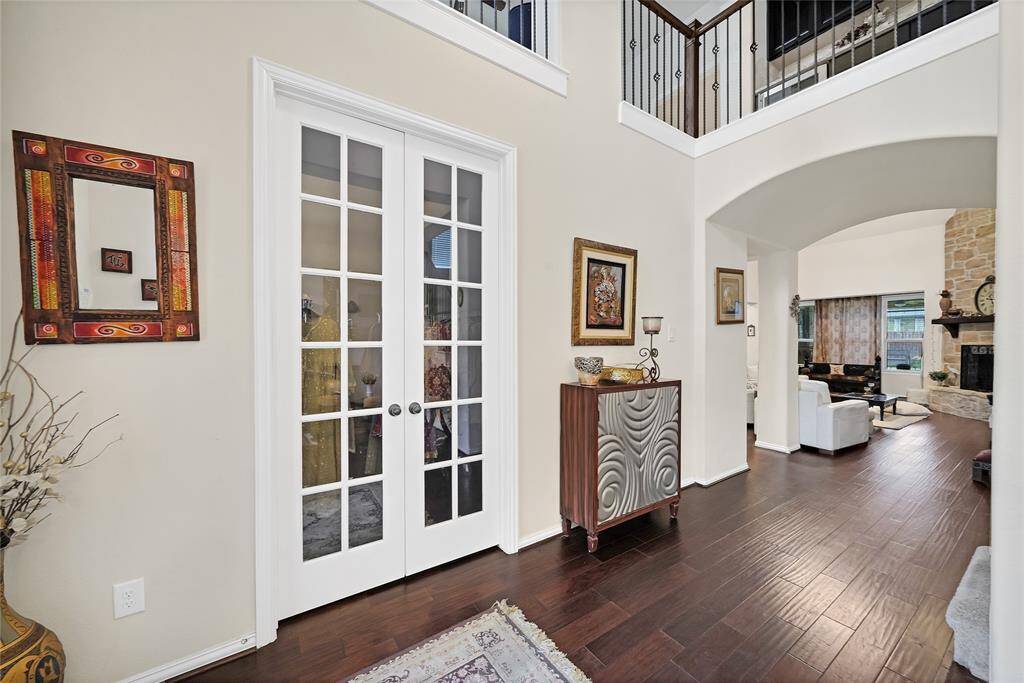 Study is just off the entry, with double doors for privacy