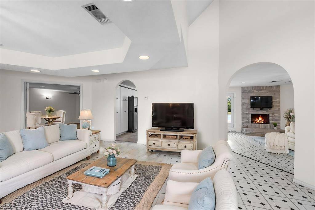 Virtual staged formal living room