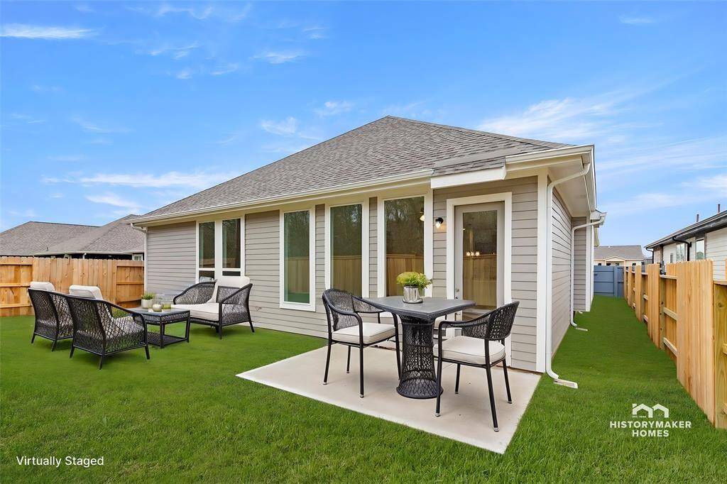 This backyard feels open and private thanks to the absence of back neighbors.
