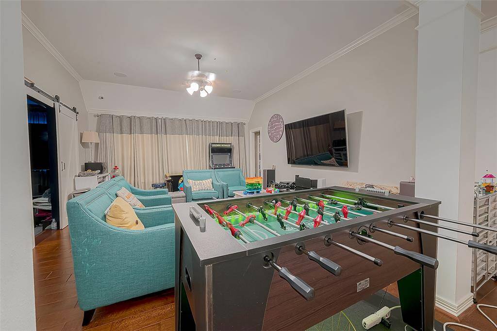 Game Room with a view of Media room