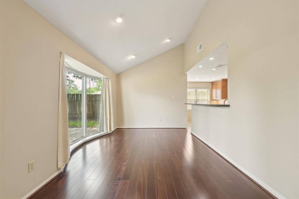 Plenty of room for a large table in this dining room.