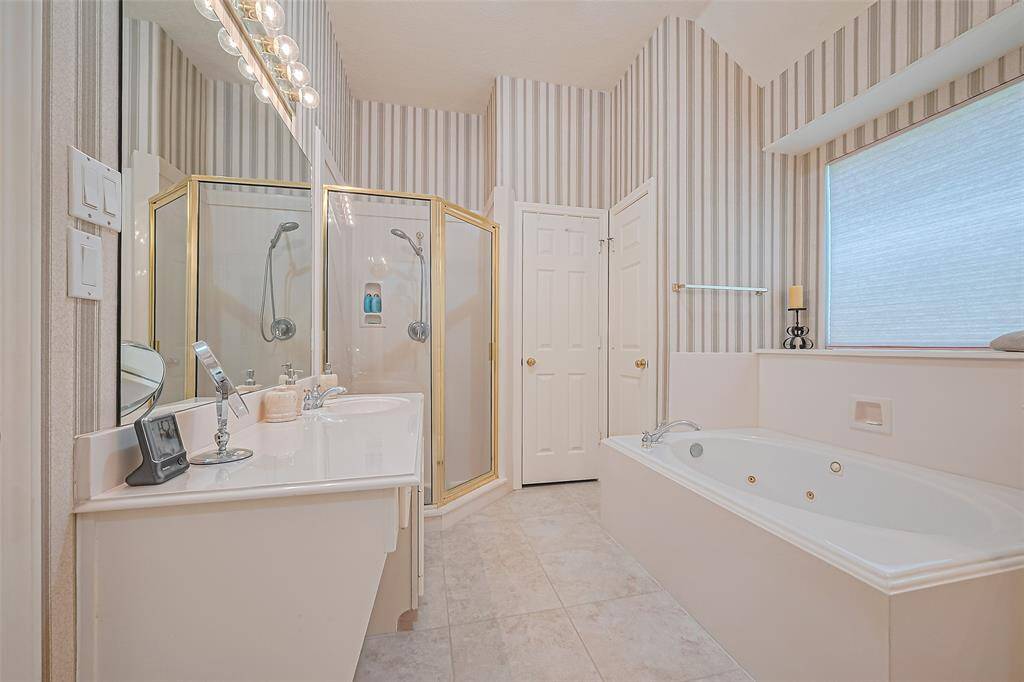 Spacious Primary bathroom.