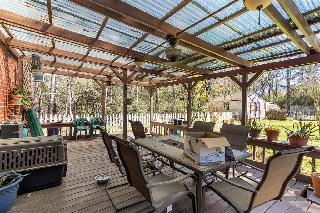 Enjoy morning coffee on the back patio while watching deer, squirrels and birds, making for a serene setting.