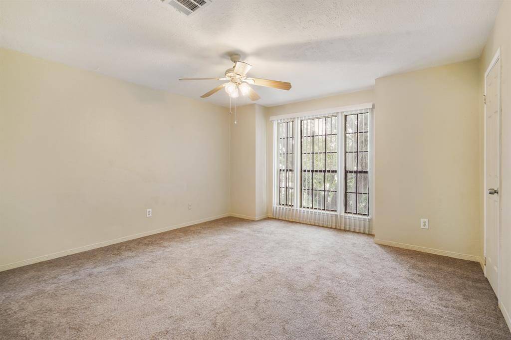 The primary suite is upstairs and very spacious!