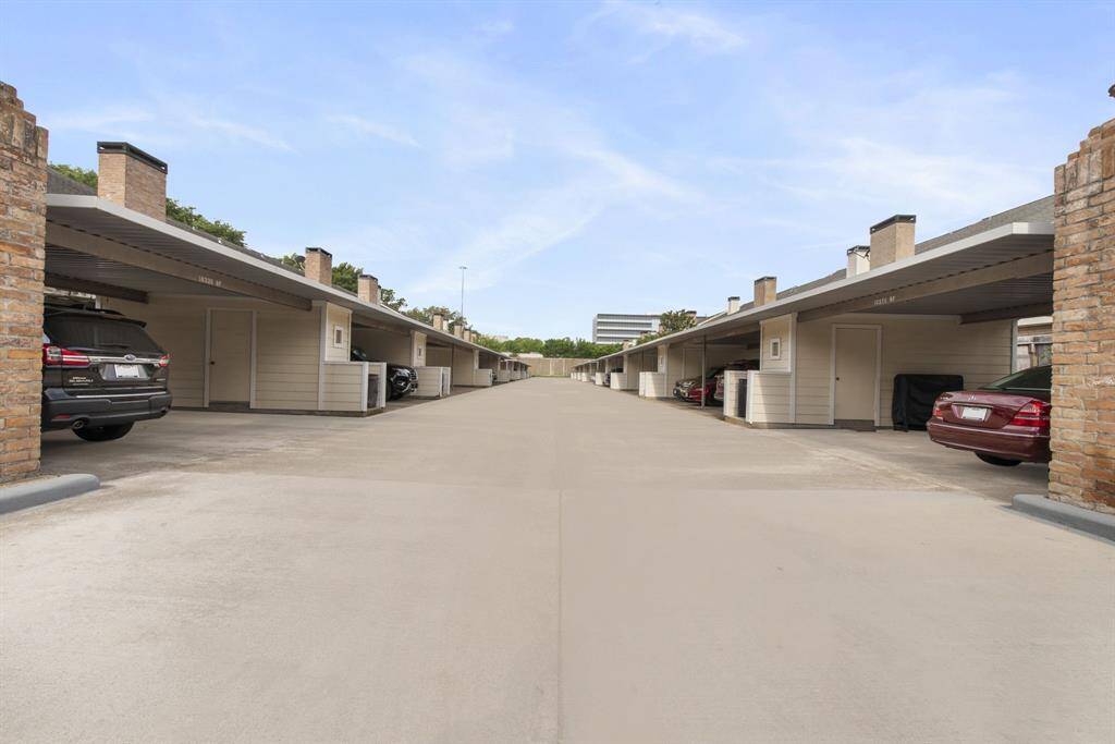 The unit has 2 reserved carport spaces and an area for storage.