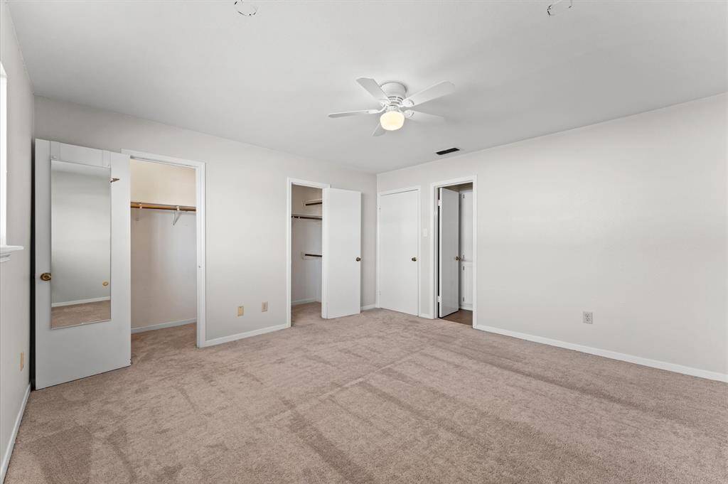 One of two oversized bedrooms