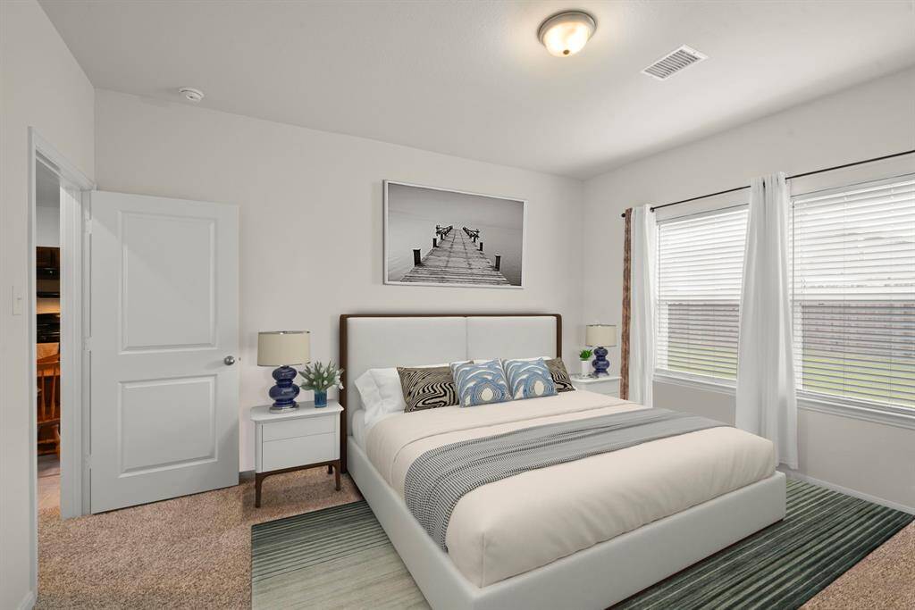 Spacious master bedroom  with an ample primary closet and nice size primary bathroom!!