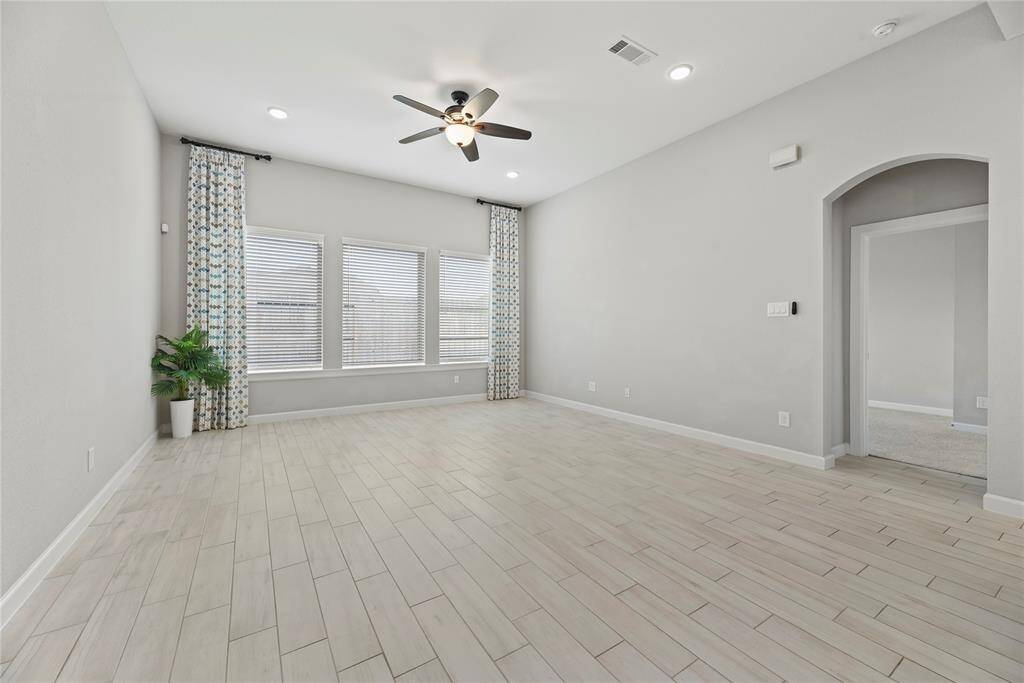 The open concept leads you into a very nice sized main living area.