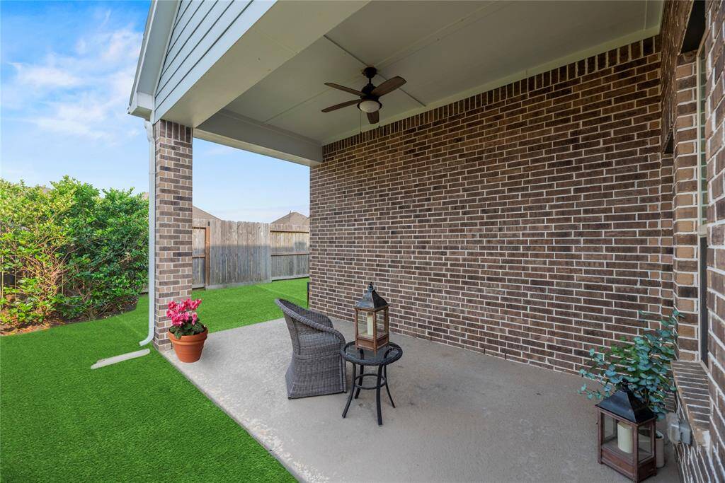 The yard could easily be turfed and never have to be touched by a landscaping crew!
