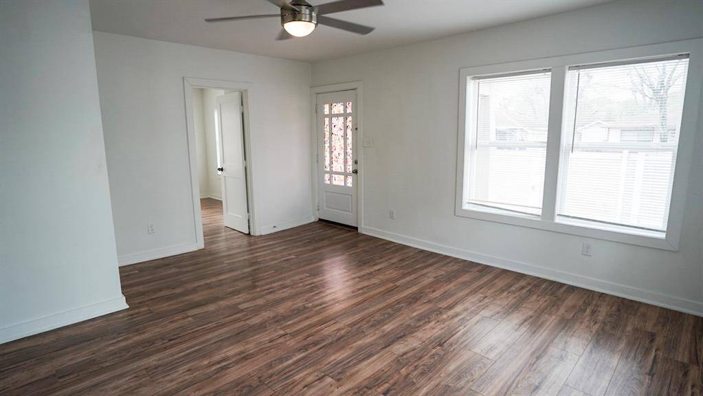 Unit A living area toward front door