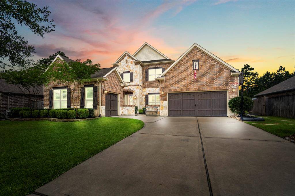 Gorgeous front elevation with 3 car garage