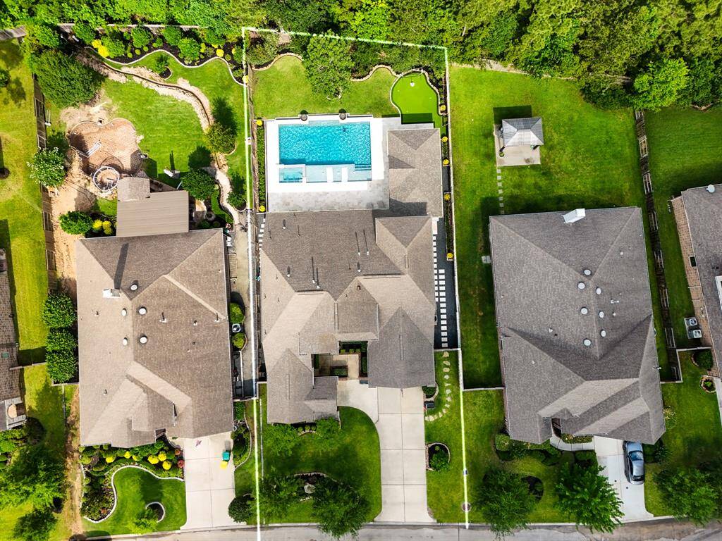 Aerial view of the entire property
