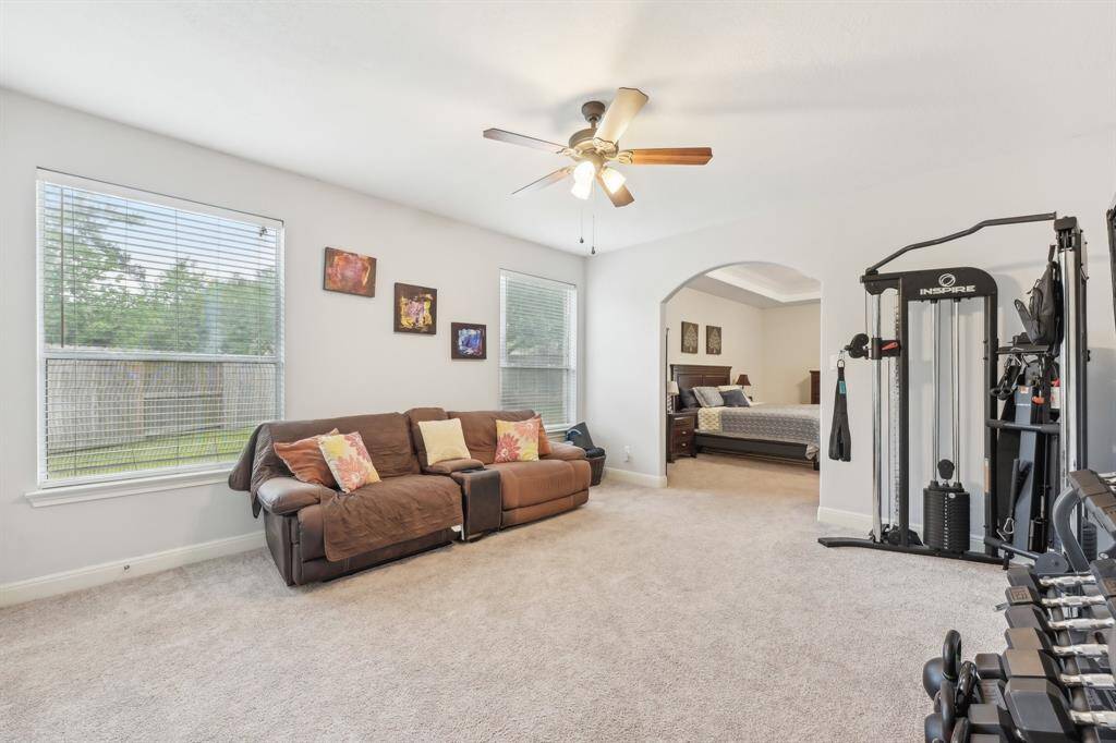 Extra room off the master - currently workout room, could be 2nd office or nursery.