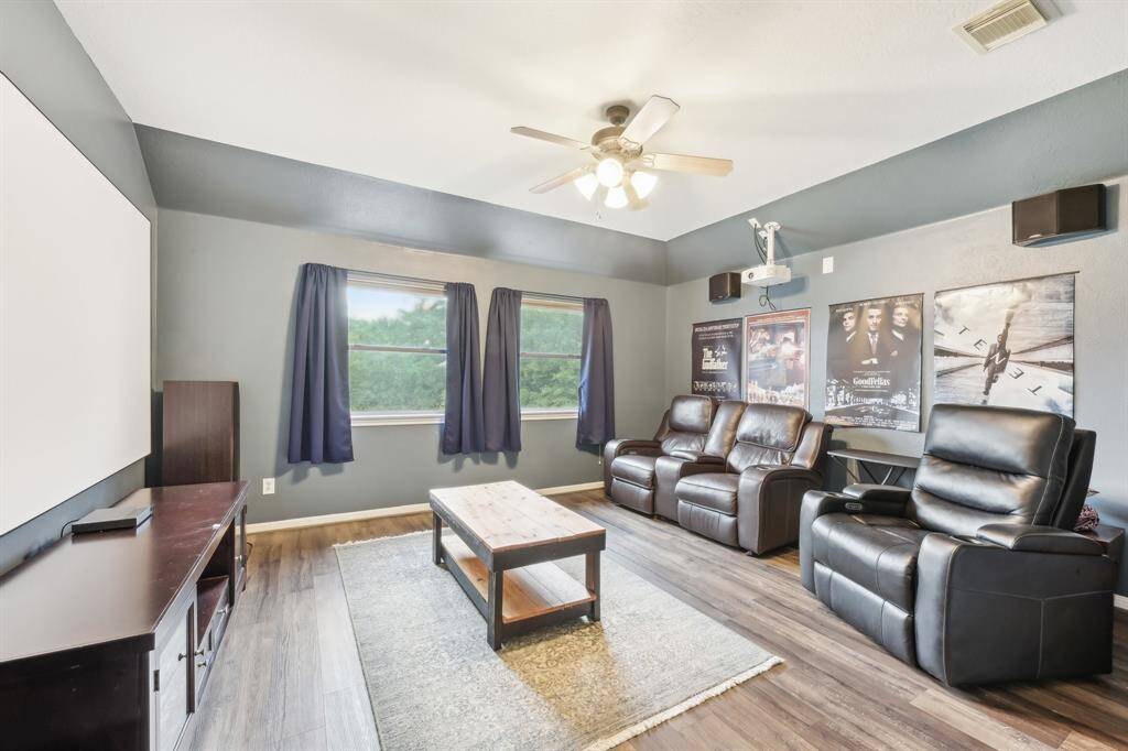 Media room w/projector and screen included