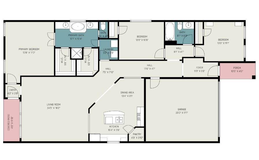 Floor plan view of this charming home.