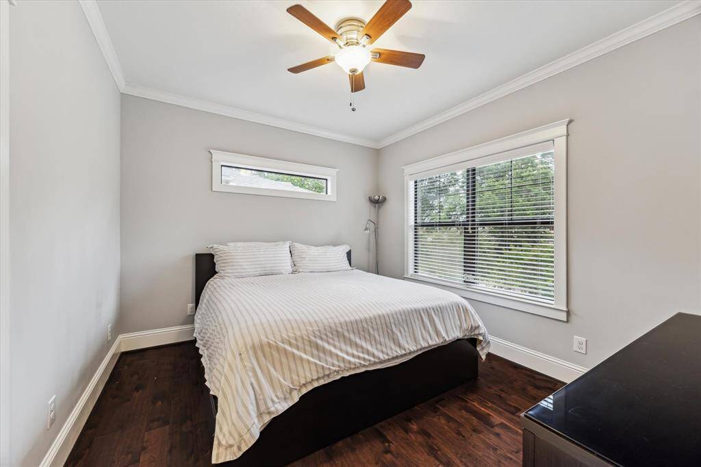 Another bedroom complete with its own ensuite full bathroom and extra storage space.