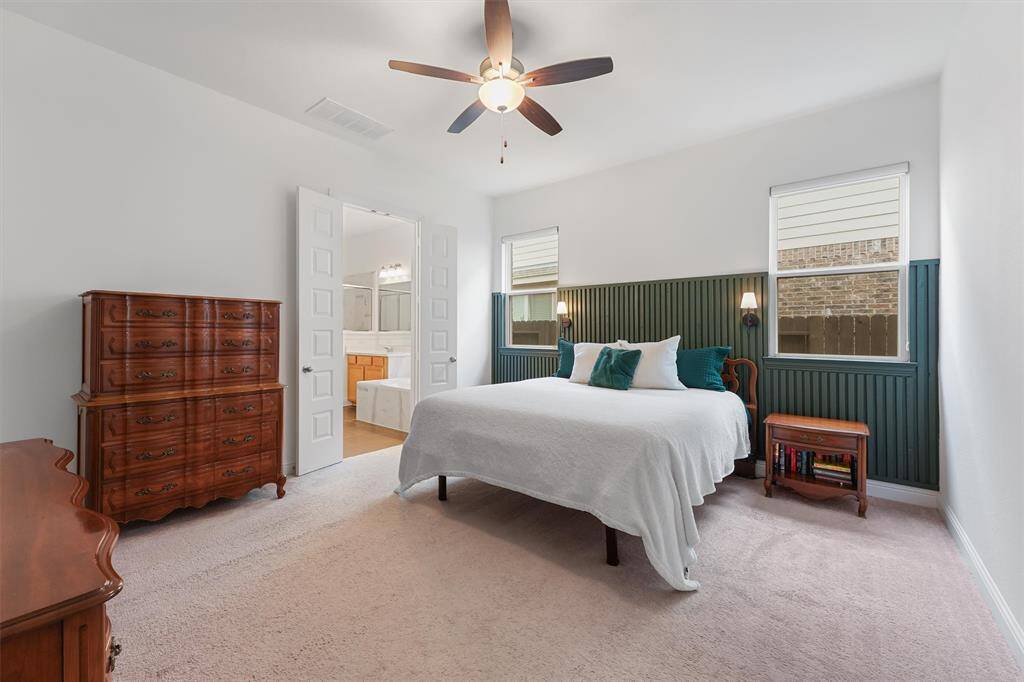 Spacious primary suite