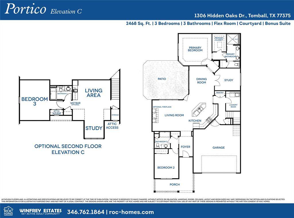 The Portico's layout is designed for convenience and accessibility for everyone.