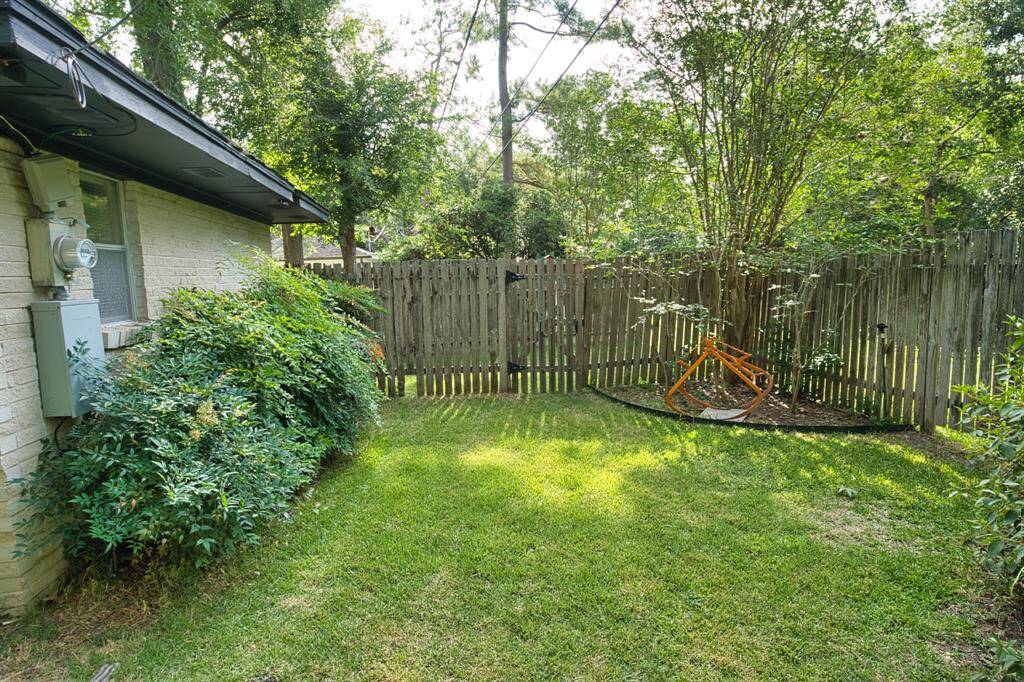 Fully fenced backyard