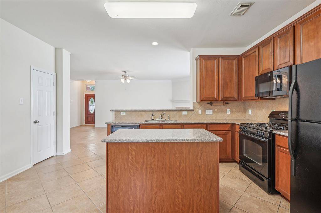 Kitchen as seen from the back door.