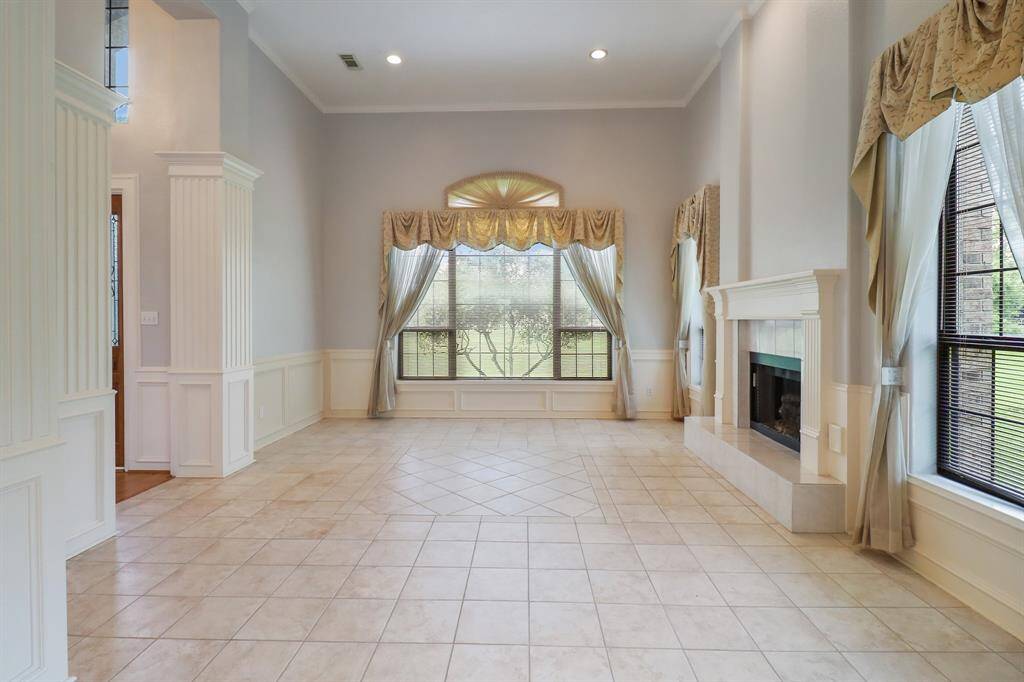 View of the living room from the dining room