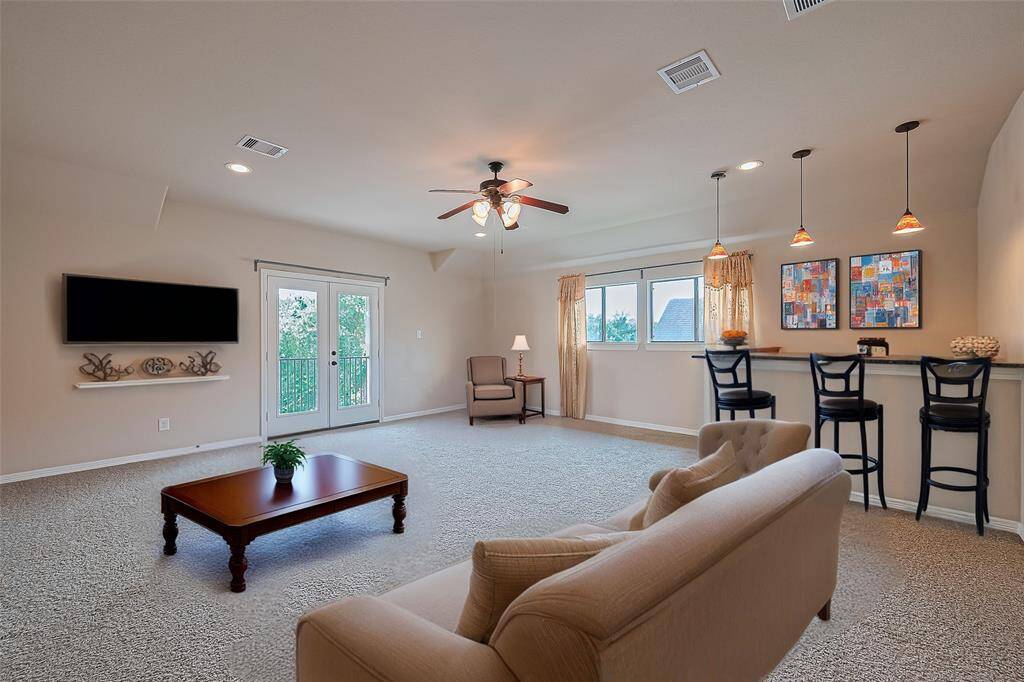 Game Room with staged furniture.