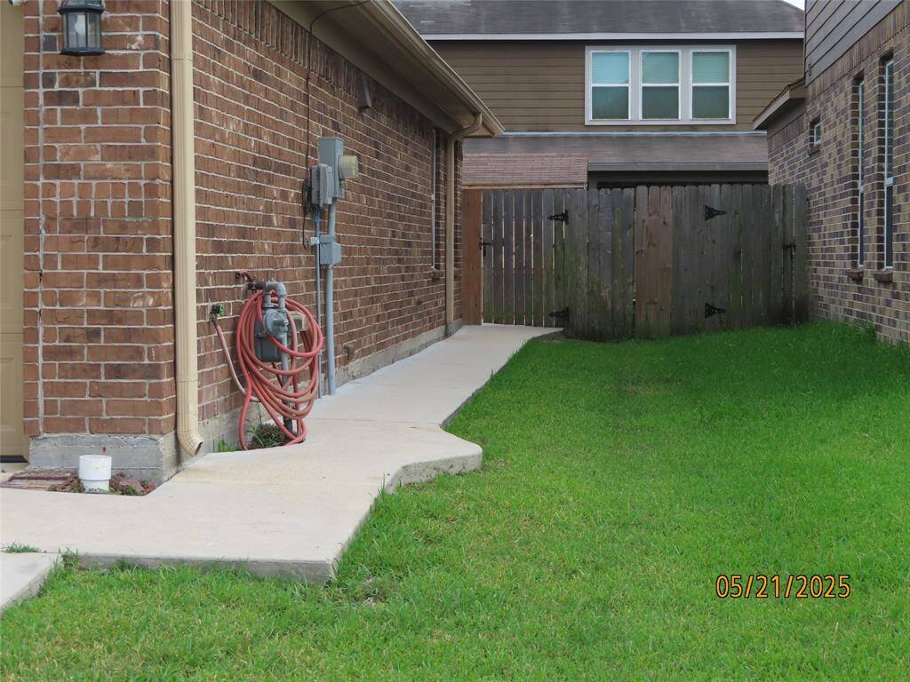 For added convenience, a concrete walkway was installed.