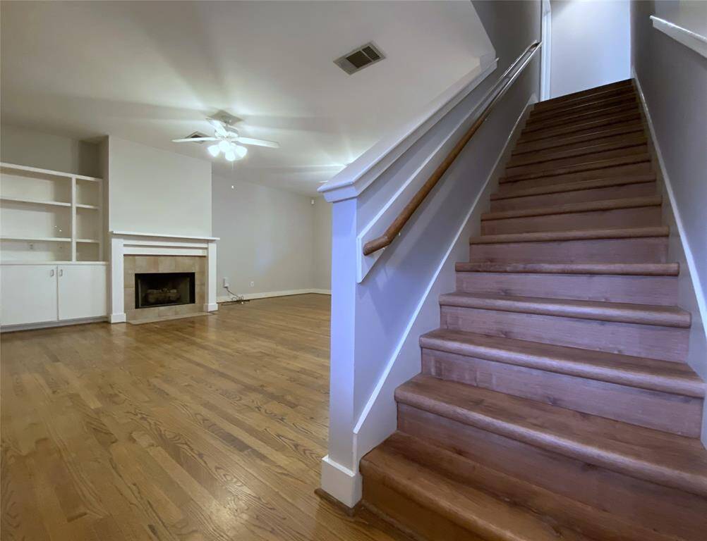 Vinyl plank on the stairway to the 3rd floor.