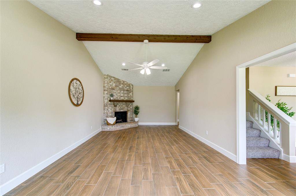 The living room offers comfort and relaxation where you can imagine your furniture in a variety of configurations.