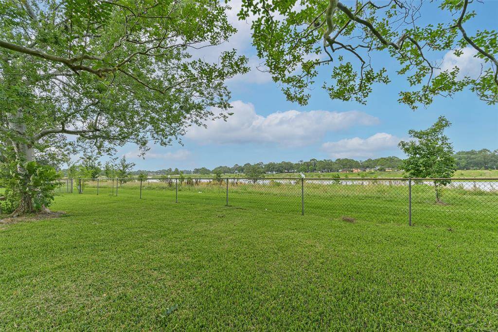 Green space with walking trail.