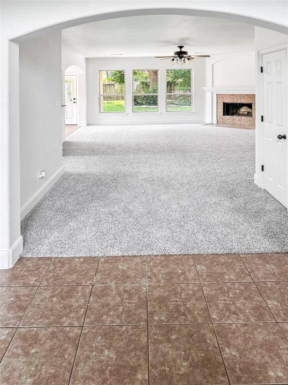 View from the front entrance to the living area