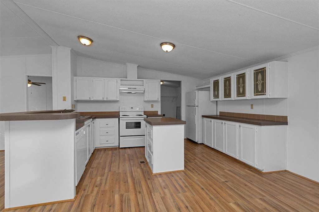Large, central, island kitchen