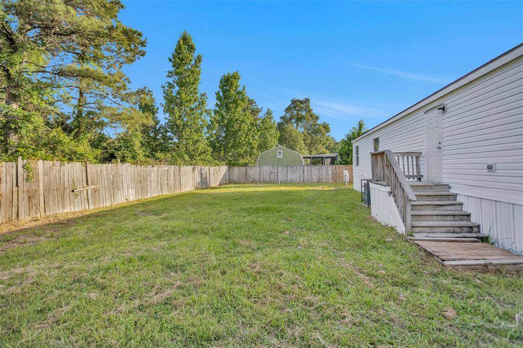 Fully fenced back yard